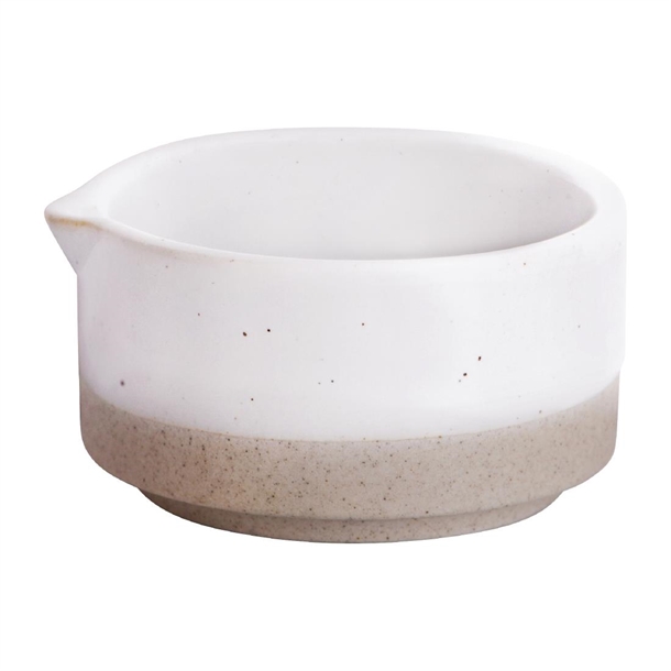 Tablekraft Soho Jug with No Handle White Pebble 80ml - 76x70x30mm 80ml (12 Pack)