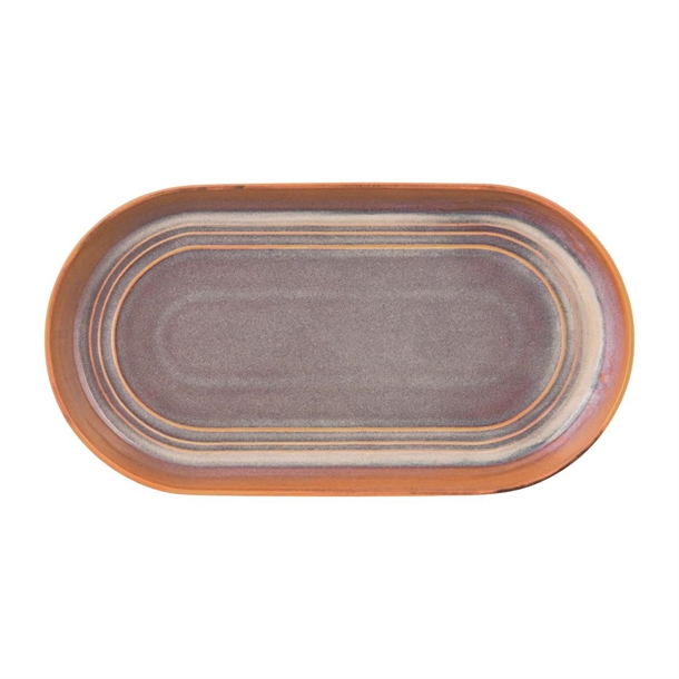 Tablekraft Urban Loft Oval Platters Auburn 305mm (3 Pack)