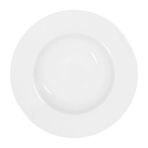 Tablekraft Core Pasta Plate Wide Rim White - 225X48mm (4 Pack)