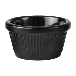 Ryner Melamine Ramekin Fluted Black - 60ml