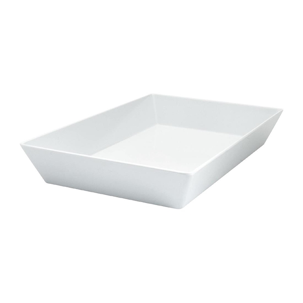 Coucou Melamine Rectangular Deep Bowl White - 450x300mm