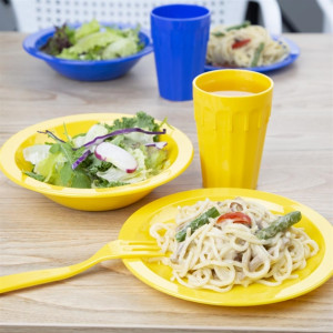 Olympia Kristallon Polycarbonate Plates Yellow 172mm (12 Pack)