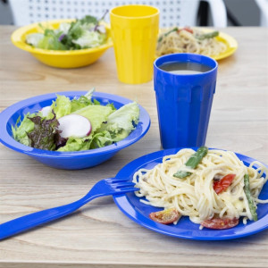 Olympia Kristallon Polypropylene Plates Blue 174mm (12 Pack)
