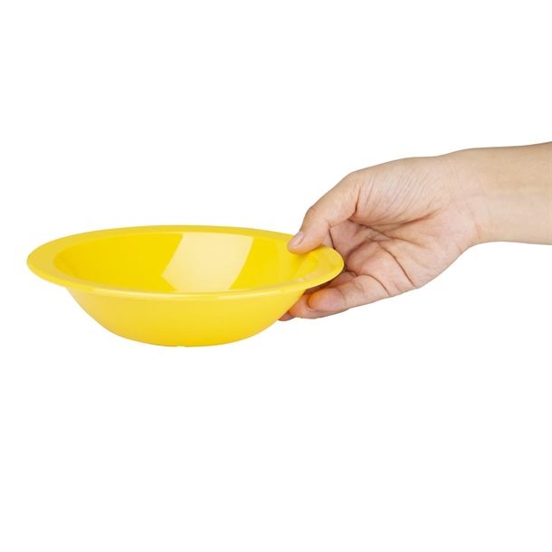 Olympia Kristallon Polypropylene Bowls Yellow 174mm (12 Pack) Olympia Kristallon Polypropylene Bowls Yellow 174mm (12 Pack)