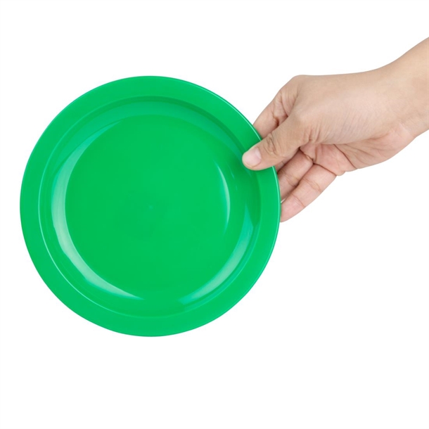 Olympia Kristallon Polypropylene Plates Green 174mm (12 Pack) Olympia Kristallon Polypropylene Plates Green 174mm (12 Pack)