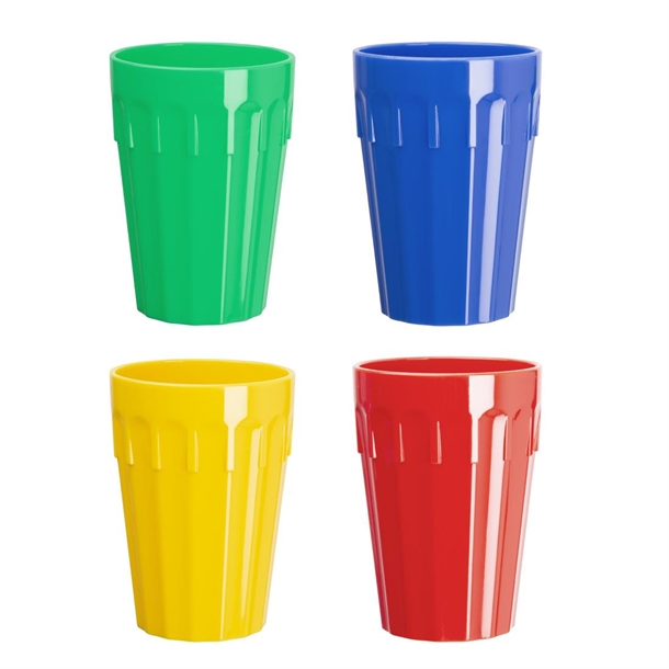Olympia Kristallon Polypropylene Tumblers Blue 253.8ml (12 Pack)