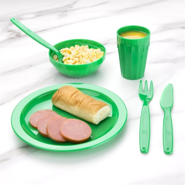 Olympia Kristallon Polypropylene Plates Green 230mm (12 Pack) Olympia Kristallon Polypropylene Plates Green 230mm (12 Pack)
