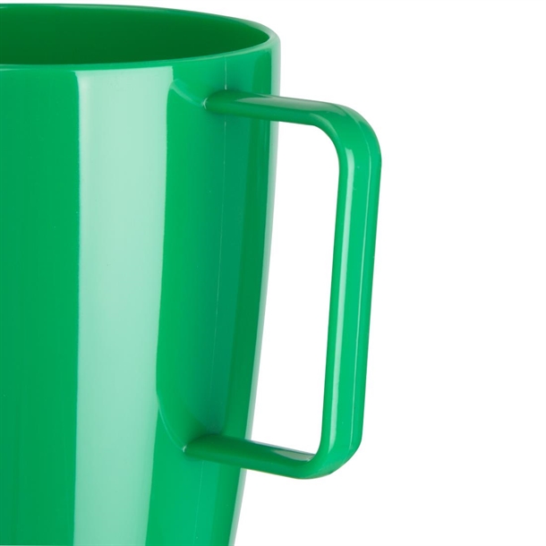 Olympia Kristallon Polycarbonate Handled Cups Yellow Green 284ml (12 Pack) Olympia Kristallon Polycarbonate Handled Cups Yellow Green 284ml (12 Pack)