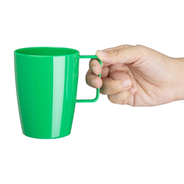 Olympia Kristallon Polycarbonate Handled Cups Yellow Green 284ml (12 Pack) Olympia Kristallon Polycarbonate Handled Cups Yellow Green 284ml (12 Pack)