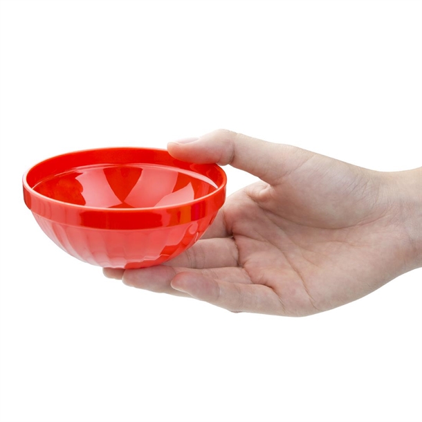 Olympia Kristallon Polycarbonate Bowls Red 102mm (12 Pack) Olympia Kristallon Polycarbonate Bowls Red 102mm (12 Pack)