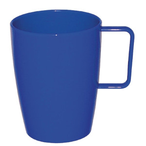 Olympia Kristallon Polycarbonate Handled Cups Blue 284ml (12 Pack)