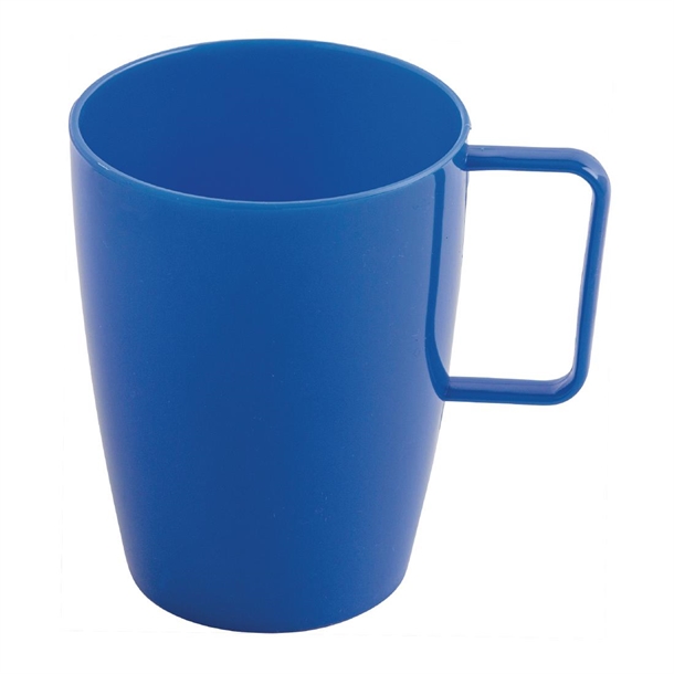 Olympia Kristallon Polycarbonate Handled Cups Blue 284ml (12 Pack) Olympia Kristallon Polycarbonate Handled Cups Blue 284ml (12 Pack)