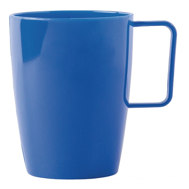 Olympia Kristallon Polycarbonate Handled Cups Blue 284ml (12 Pack) Olympia Kristallon Polycarbonate Handled Cups Blue 284ml (12 Pack)