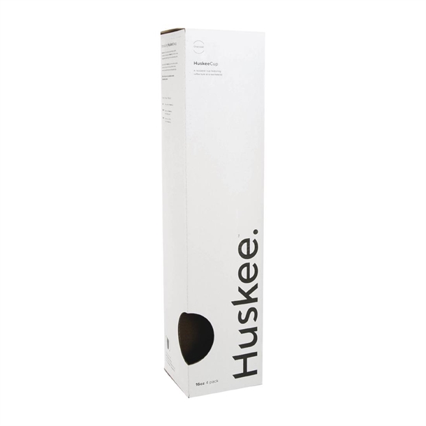HuskeeCup Cup 16oz 523ml Charcoal (4 Pack)
