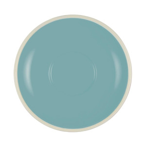 Brew Latte Cup/Mug Saucers Maya Blue/White 140mm (6 Pack) Brew Latte Cup/Mug Saucers Maya Blue/White 140mm (6 Pack)