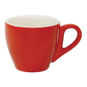 Brew Espresso Cups Chilli Red/White 90ml (6 Pack)