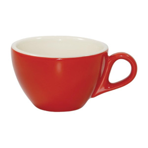 Brew Latte Cups Chilli Red/White 280ml (6 Pack)