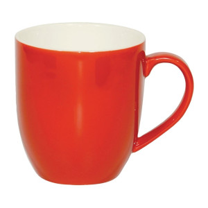 Brew Coffee Mugs Chilli Red/White 380ml (6 Pack)