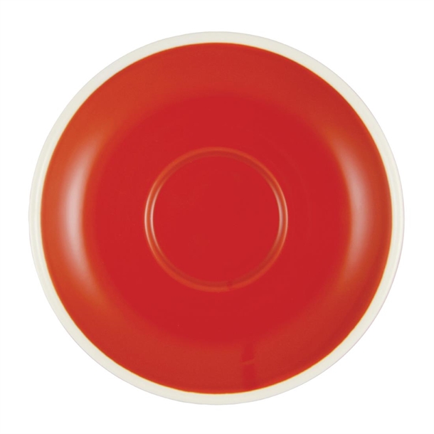 Brew Long Black/Cappuccino Saucers Chilli Red/White 140mm (6 Pack)