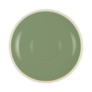 Brew Espresso Saucers Sage/White 110mm (6 Pack)