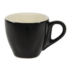 Brew Espresso Cups Onyx/White 90ml (6 Pack)