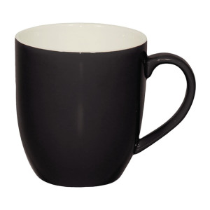 Brew Coffee Mugs Onyx/White 380ml (6 Pack)