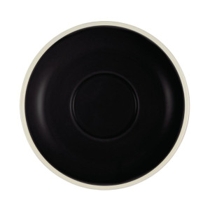 Brew Long Black/Cappuccino Saucers Onyx/White 140mm (6 Pack) Brew Long Black/Cappuccino Saucers Onyx/White 140mm (6 Pack)