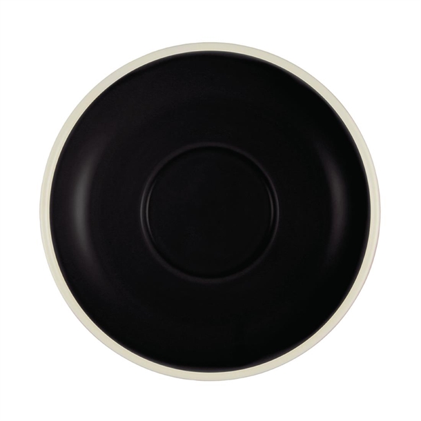 Brew Long Black/Cappuccino Saucers Onyx/White 140mm (6 Pack) Brew Long Black/Cappuccino Saucers Onyx/White 140mm (6 Pack)