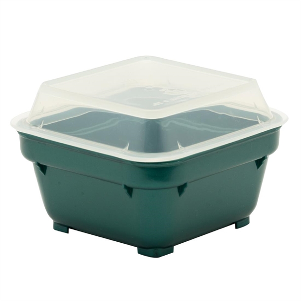 KH Square Bowl 100mm Green Pp (12 Pack) KH Square Bowl 100mm Green Pp (12 Pack)