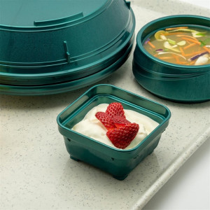 KH Square Bowl 100mm Green Pp (12 Pack)