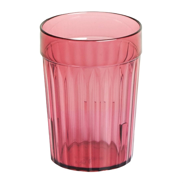 KH Tumbler 230ml Plastic Burgundy San (72 Pack)