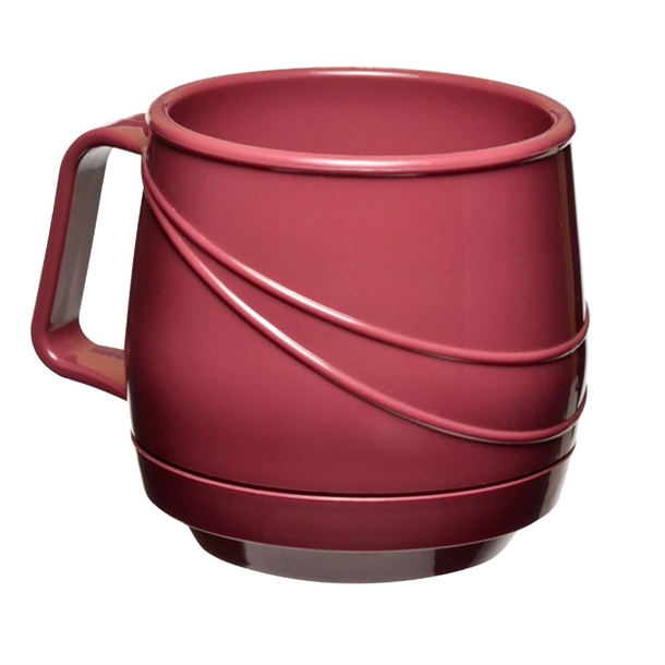 KH Moderne Bev Mug Insulated Single Handle 250ml Burgundy (24 Pack)