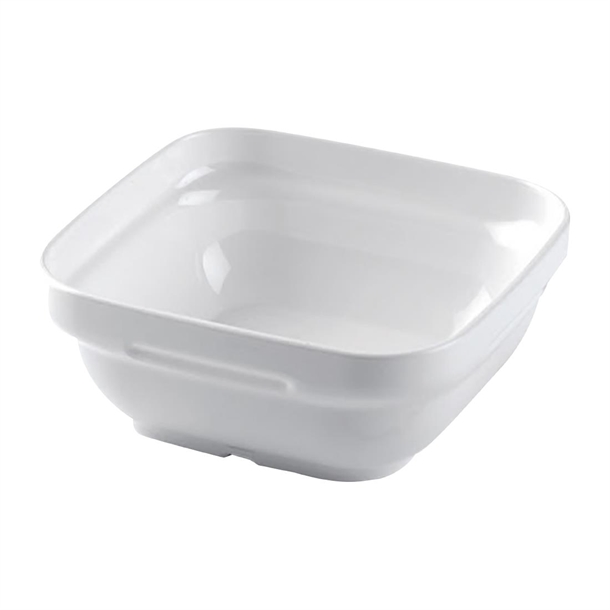 Poliware Reuseable Terrina Square Bowl White (16 Pack)