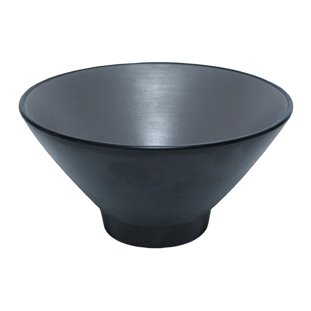 Coucou Dual Colour V-Shape Round Bowl 150mm - Grey & Black (12 Pack)