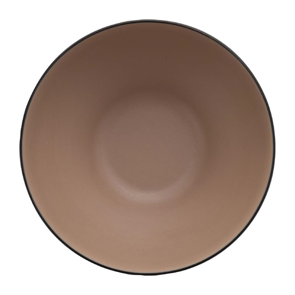 Coucou Dual Colour Round Bowl 110mm - Beige & Black (24 Pack) Coucou Dual Colour Round Bowl 110mm - Beige & Black (24 Pack)
