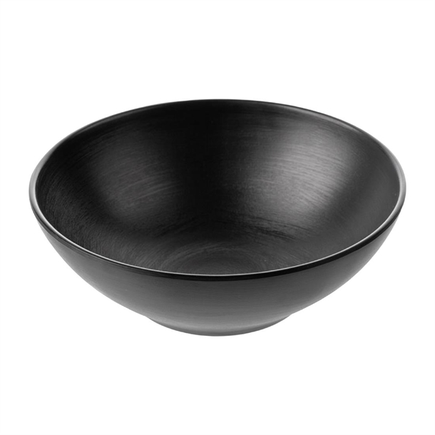 Coucou Dual Colour Round Bowl 187mm - Black (12 Pack) Coucou Dual Colour Round Bowl 187mm - Black (12 Pack)