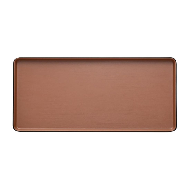 Coucou Dual Colour Rect. Plate 325x150mm - Brown & Black (9 Pack) Coucou Dual Colour Rect. Plate 325x150mm - Brown & Black (9 Pack)