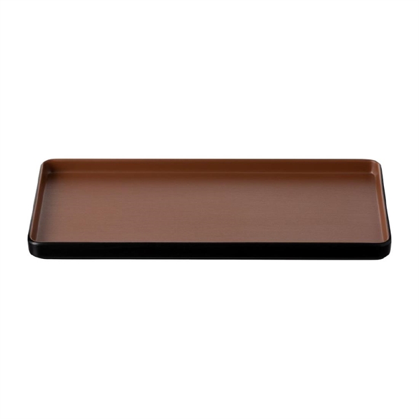 Coucou Dual Colour Rect. Plate 325x150mm - Brown & Black (9 Pack) Coucou Dual Colour Rect. Plate 325x150mm - Brown & Black (9 Pack)