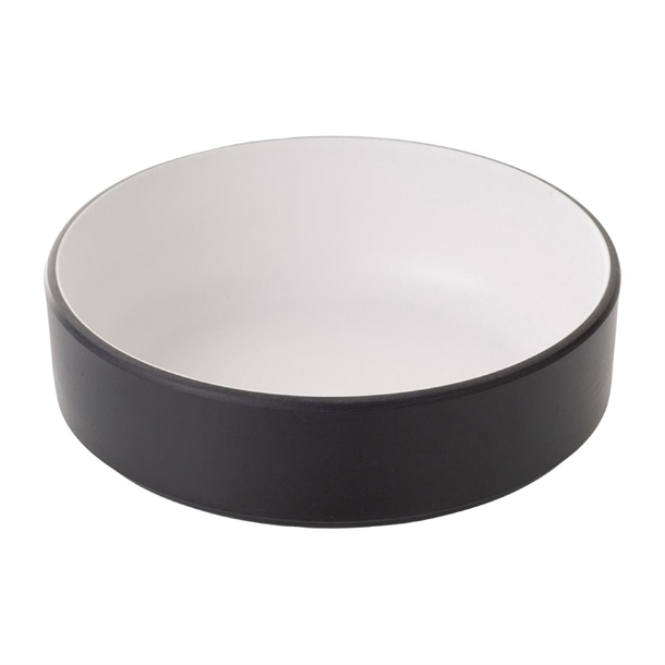 Coucou Dual Colour Round Sauce Dish 155mm - White & Black (12 Pack) Coucou Dual Colour Round Sauce Dish 155mm - White & Black (12 Pack)