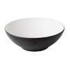 Coucou Dual Colour Round Bowl 210mm - White & Black (9 Pack)