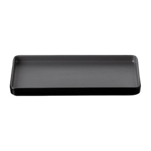 Coucou Dual Colour Rect. Plate 250x120mm - Grey & Black (12 Pack)