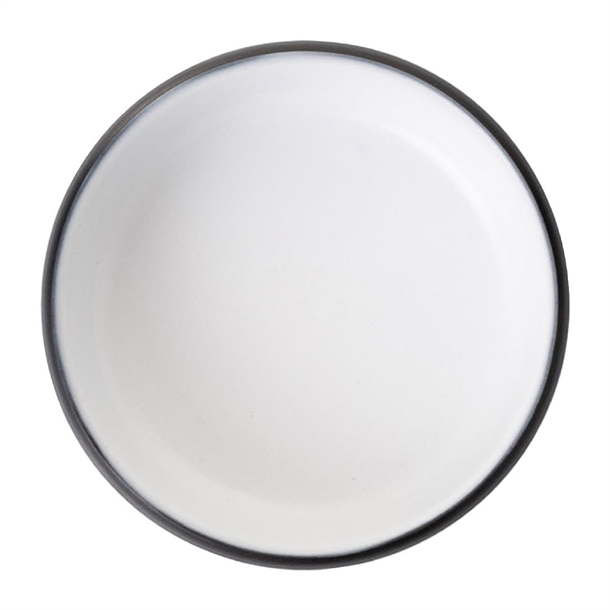 Coucou Dual Colour Round Sauce Dish 76mm - White & Black (40 Pack) Coucou Dual Colour Round Sauce Dish 76mm - White & Black (40 Pack)