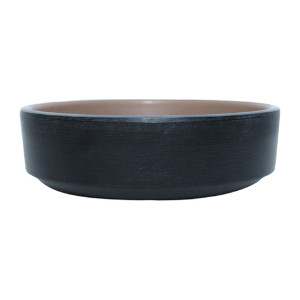 Coucou Dual Colour Round Sauce Dish 100mm - Beige & Black (20 Pack)