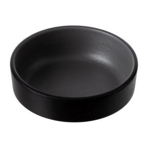 Coucou Dual Colour Round Sauce Dish 100mm - Grey & Black (20 Pack)