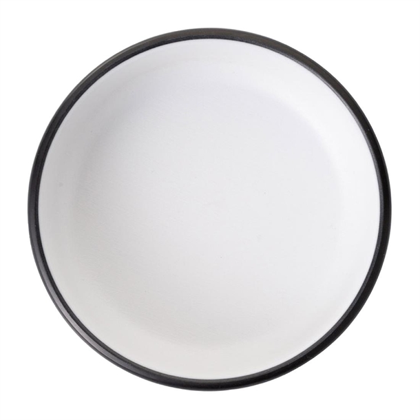 Coucou Dual Colour Round Sauce Dish 100mm - White & Black (20 Pack) Coucou Dual Colour Round Sauce Dish 100mm - White & Black (20 Pack)