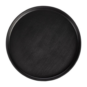 Coucou Dual Colour Round Edge Plate 270mm - Black & Black (12 Pack)