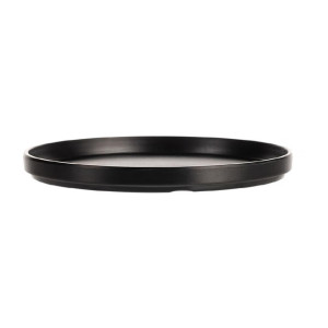 Coucou Dual Colour Round Edge Plate 270mm - Black & Black (12 Pack)