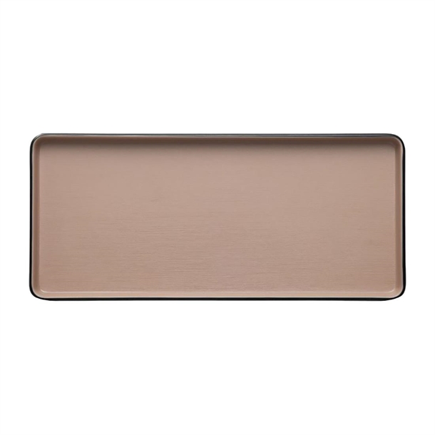 Coucou Dual Colour Rect. Plate 290x130mm - Beige & Black (12 Pack) Coucou Dual Colour Rect. Plate 290x130mm - Beige & Black (12 Pack)