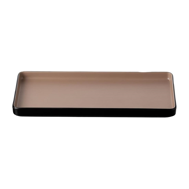 Coucou Dual Colour Rect. Plate 290x130mm - Beige & Black (12 Pack) Coucou Dual Colour Rect. Plate 290x130mm - Beige & Black (12 Pack)
