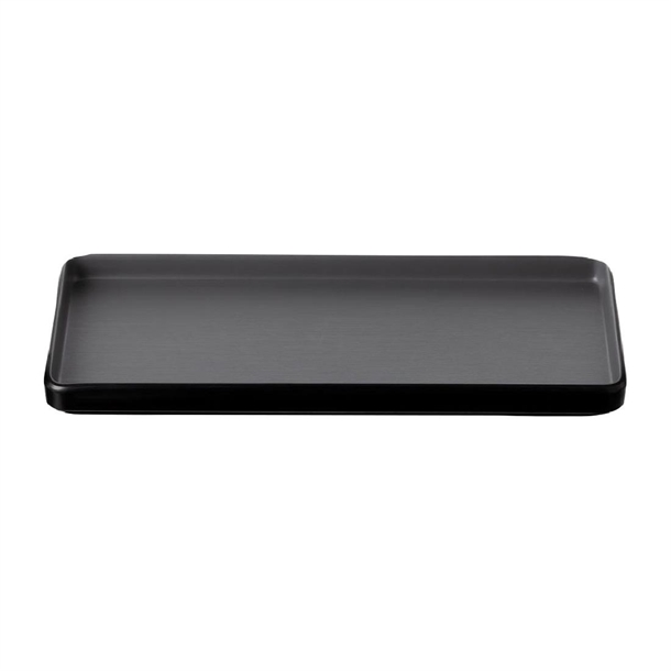 Coucou Dual Colour Rect. Plate 290x130mm - Grey & Black (12 Pack)